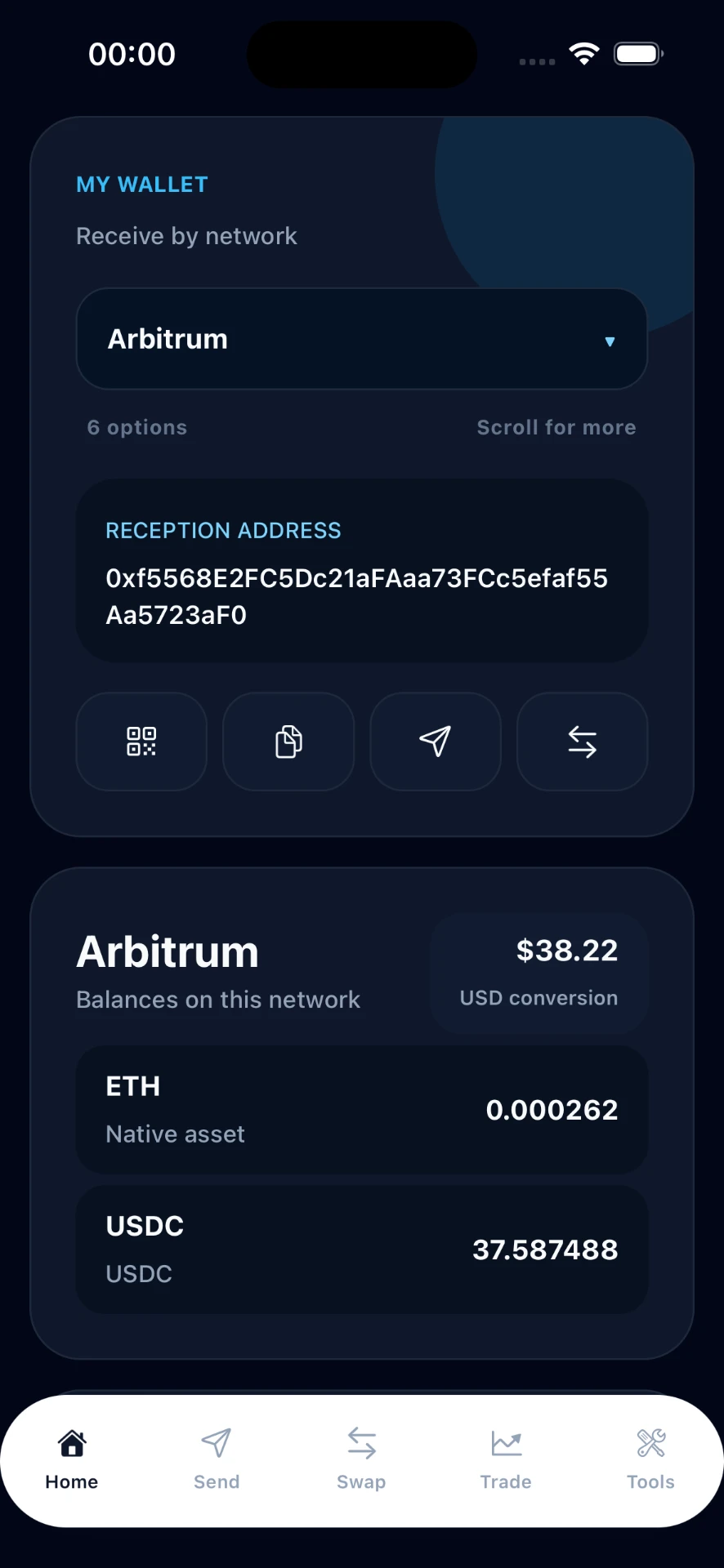 C4T Wallet portfolio screen